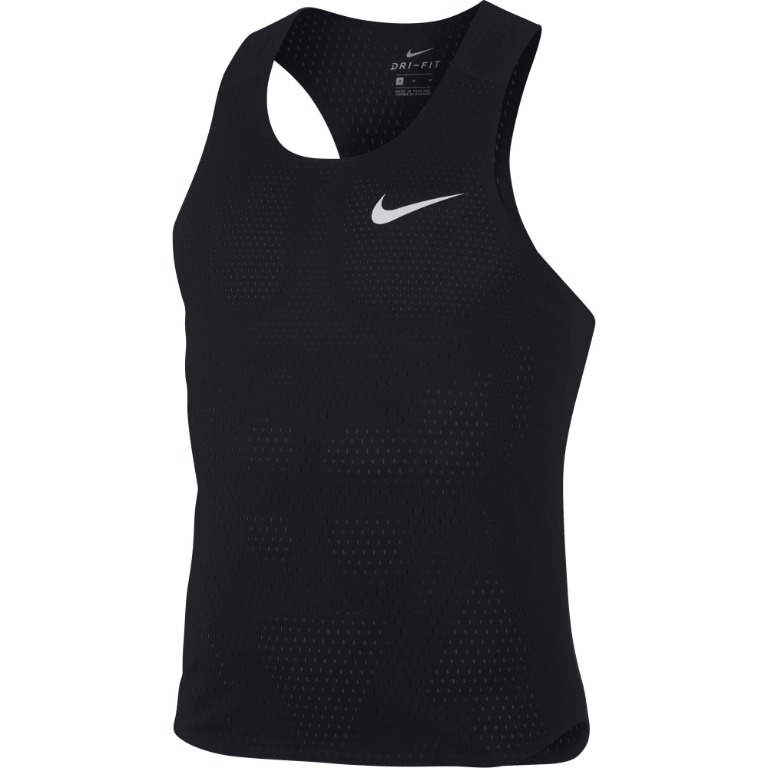 Nike Aeroswift Running Singlet Black, Men's Fashion, Activewear on Carousell