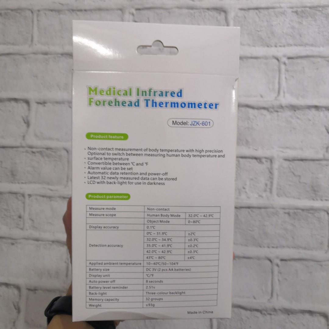 [Penang READY STOCK] Medical Infrared Forehead Thermometer JZK601