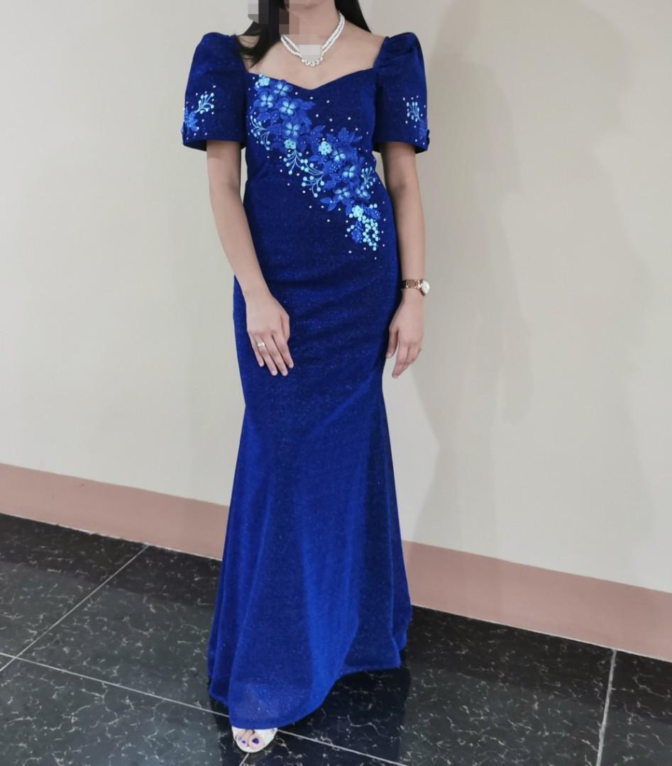 Navy 2025 blue filipiniana