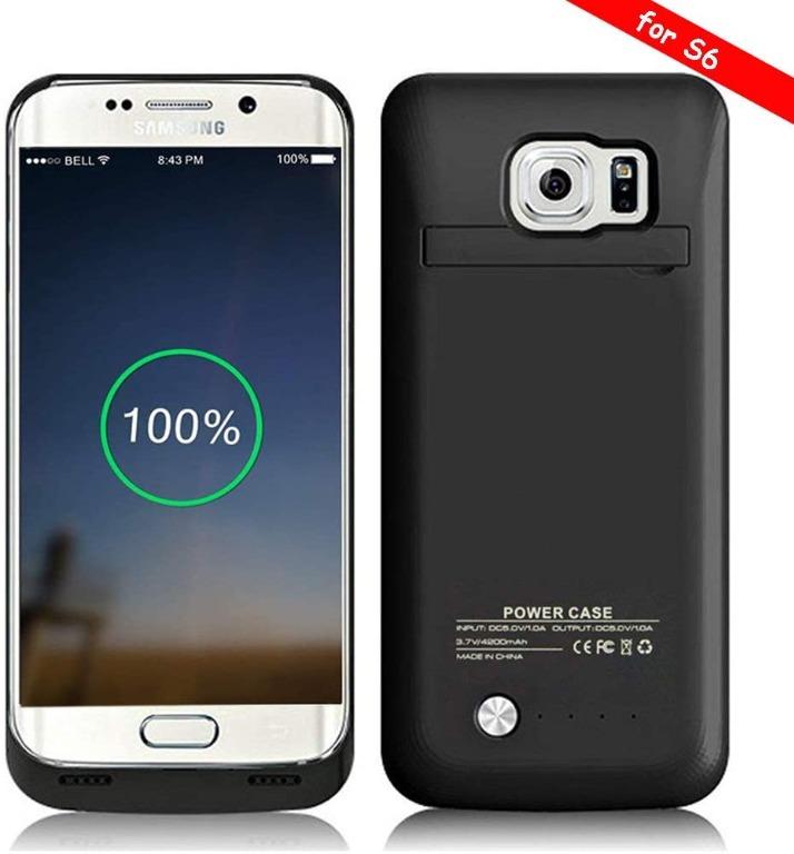 Samsung Galaxy S6 Edge Plus S7 Edge Battery Charger Case Portable 4200mah External Rechargeable Power Bank Shockproof Charging Case Black S6 Electronics Others On Carousell