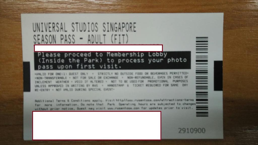 USS Season Pass Universal Studios Singapore (6 months) Adult Ticket