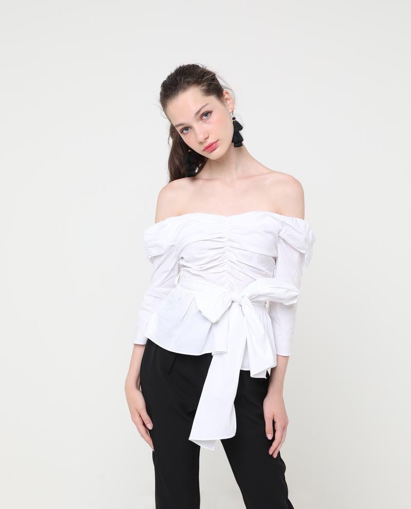 Zara Off Shoulder Top, Women's Fashion, Tops, Sleeveless on Carousell