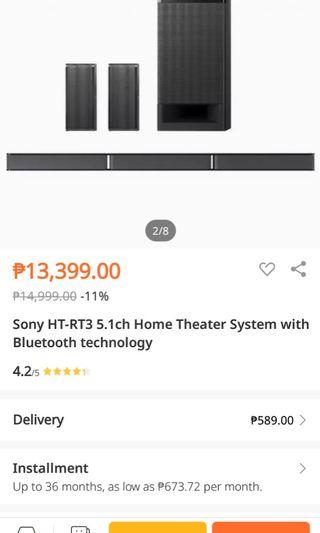 sony home theater 5.1 channel htr-3 600 wstts