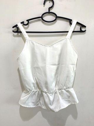 Peplum White Blouse