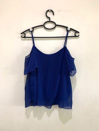 Royal Blue Drop Shoulder Top