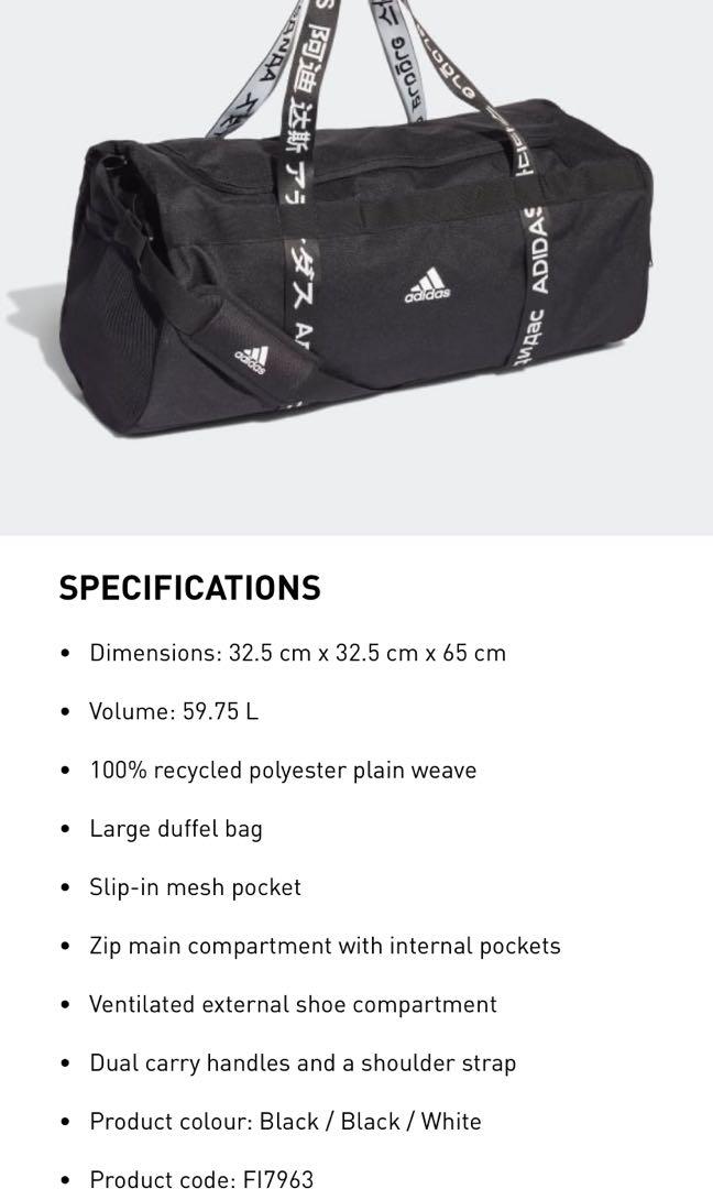 Adidas 4Athlts Duffle Bag Large, Men's Fashion, Bags, Sling Bags on