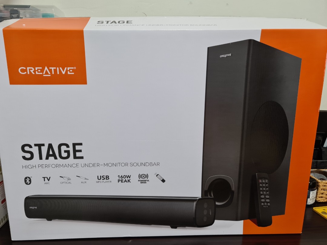 creative stage 160 w bluetooth soundbar