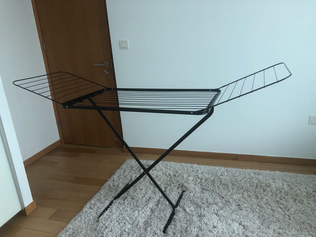 IKEA MULIG DRYING RACK BLACK IN OUTDOOR Furniture Home Living Furniture Shelves Cabinets Racks on Carousell