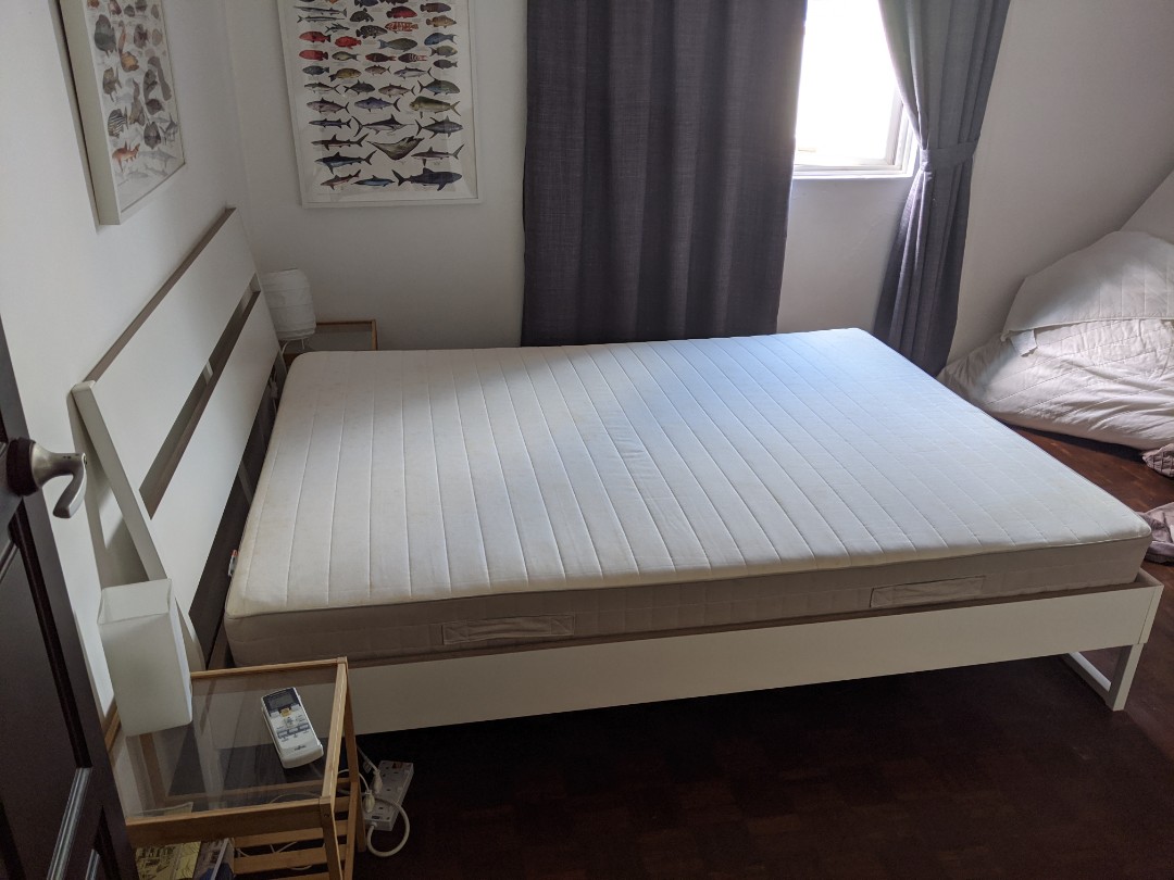 Ikea Trysil Bed 150cm And Halfslo Spring Mattress Furniture Beds Mattresses On Carousell