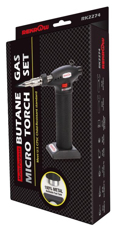 Rekrow Industrial Multi-Functional Micro Butane Torch Kit, Commercial ...