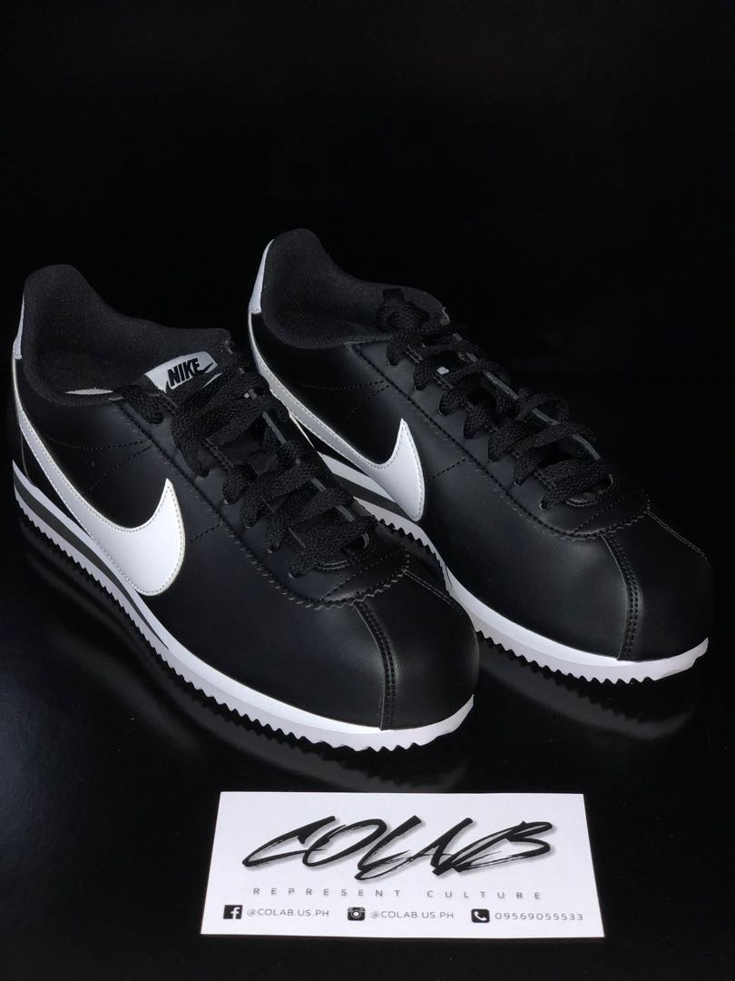 cortez shoes black and white