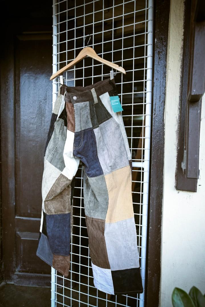 Patched corduroy pants clearance