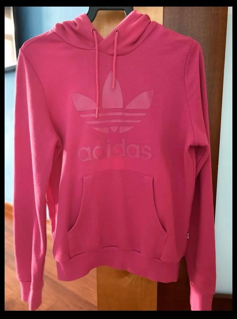 pink adidas hoodie womens