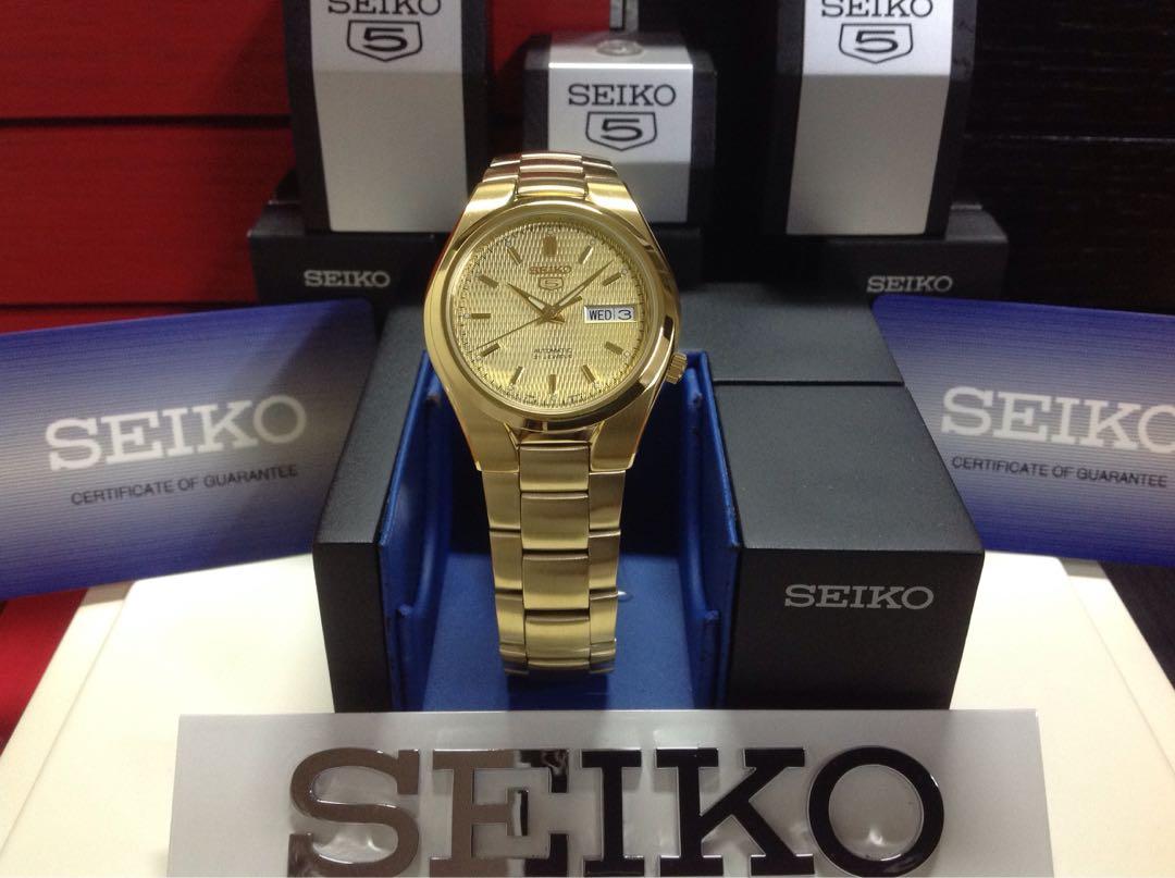 Seiko 5 SNK610 Gold Tone Automatic Watch SNK610K1 Brand New Men s