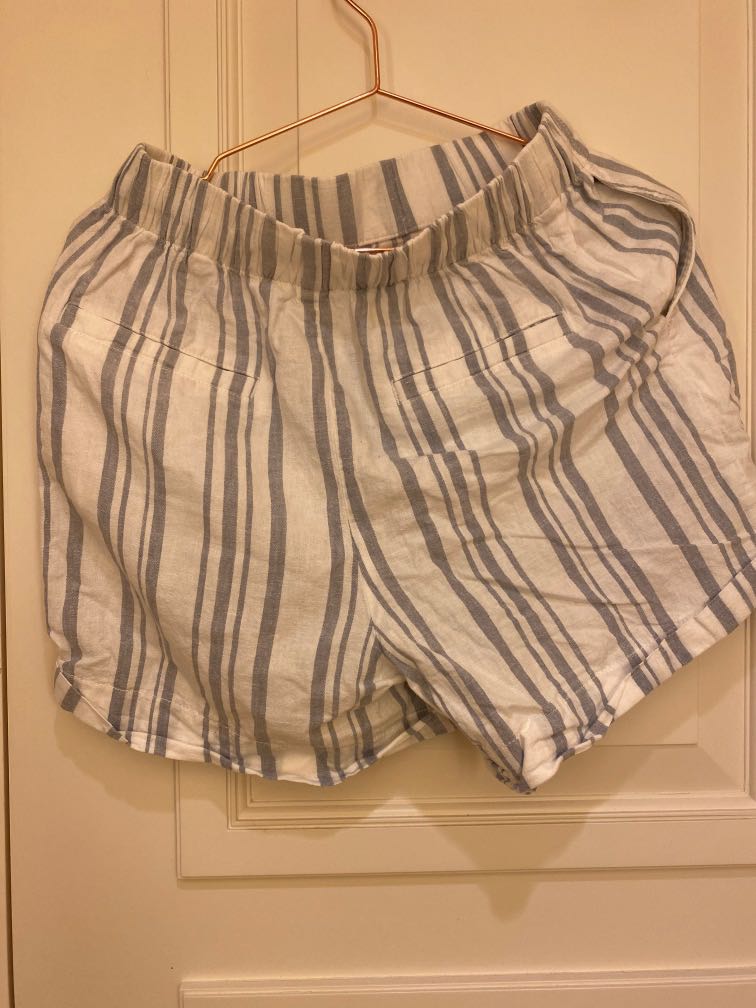 Uniqlo Blue&White Striped Cotton Shorts