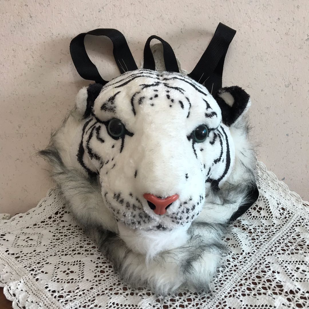 White tiger head backpack new arrivals