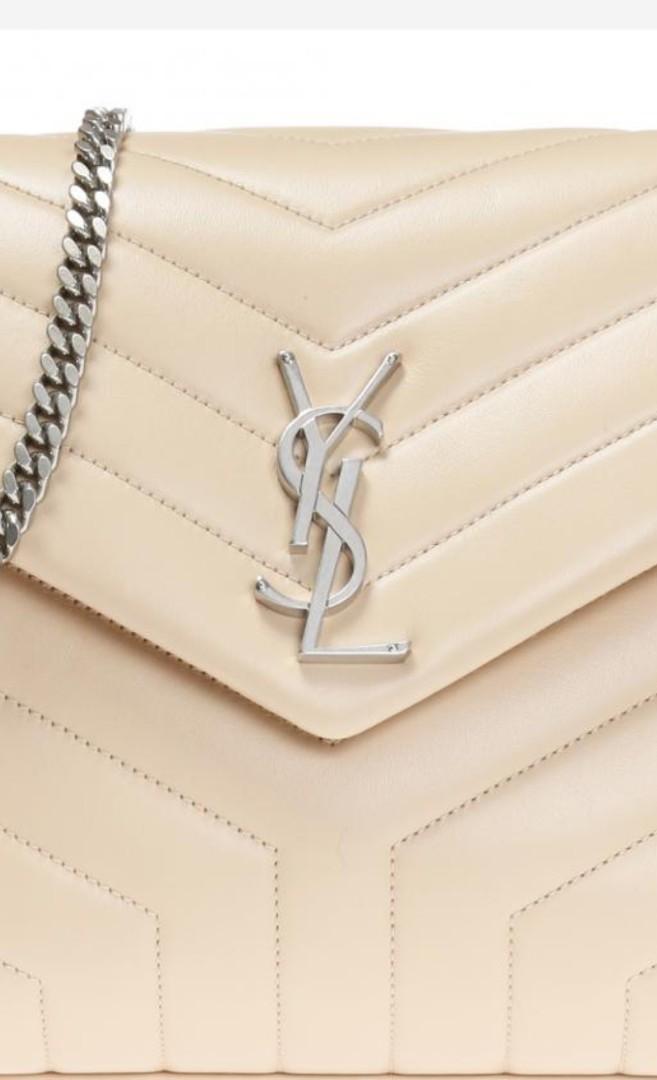 Ysl loulou medium silver hardware best sale