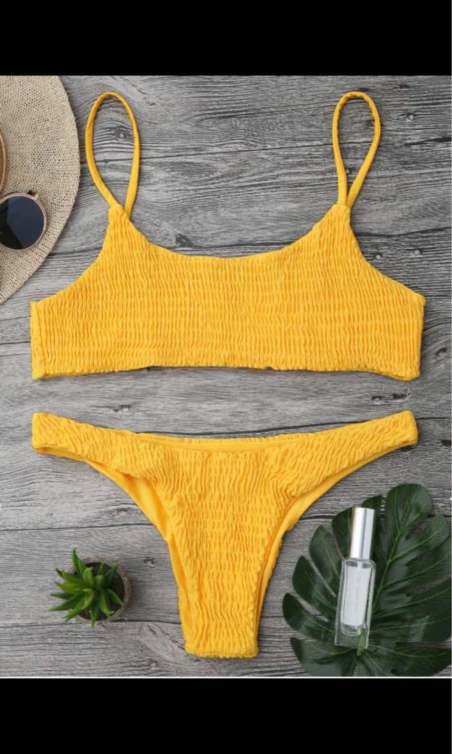 Zaful yellow bikini clearance