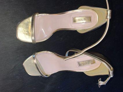 Forever21 gold heel sandals