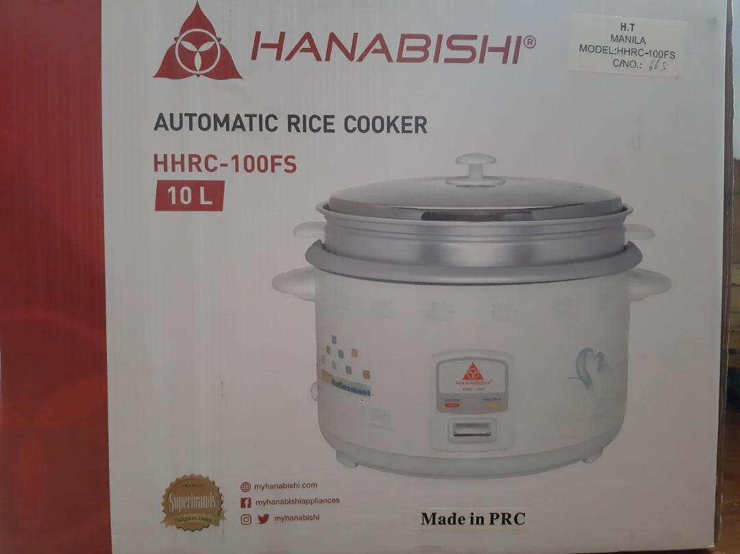 10LITER HANABISHI RICE COOKER (BRAND NEW, AUTOMATIC), TV & Home Appliances, Kitchen Appliances