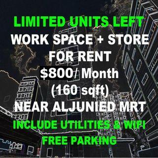(3min to Aljunied MRT)WorkSpace+Store FOR RENT