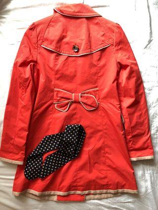 Women Trench Coat -Red