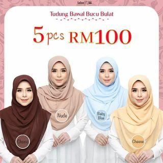 Bawal bucu bulat 5 helai rm100 *boleh campur bidang