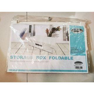 Informa Storage Box Foldable White PVC Leather NEW Organizer