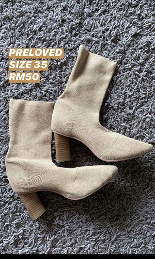 Nude color boots