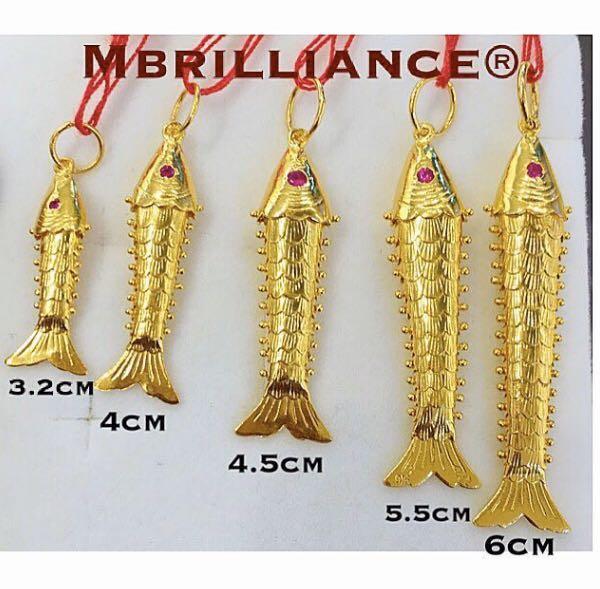 916 gold lucky fish pendant