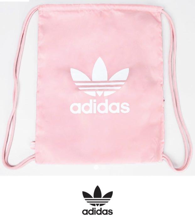 adidas pink drawstring bag