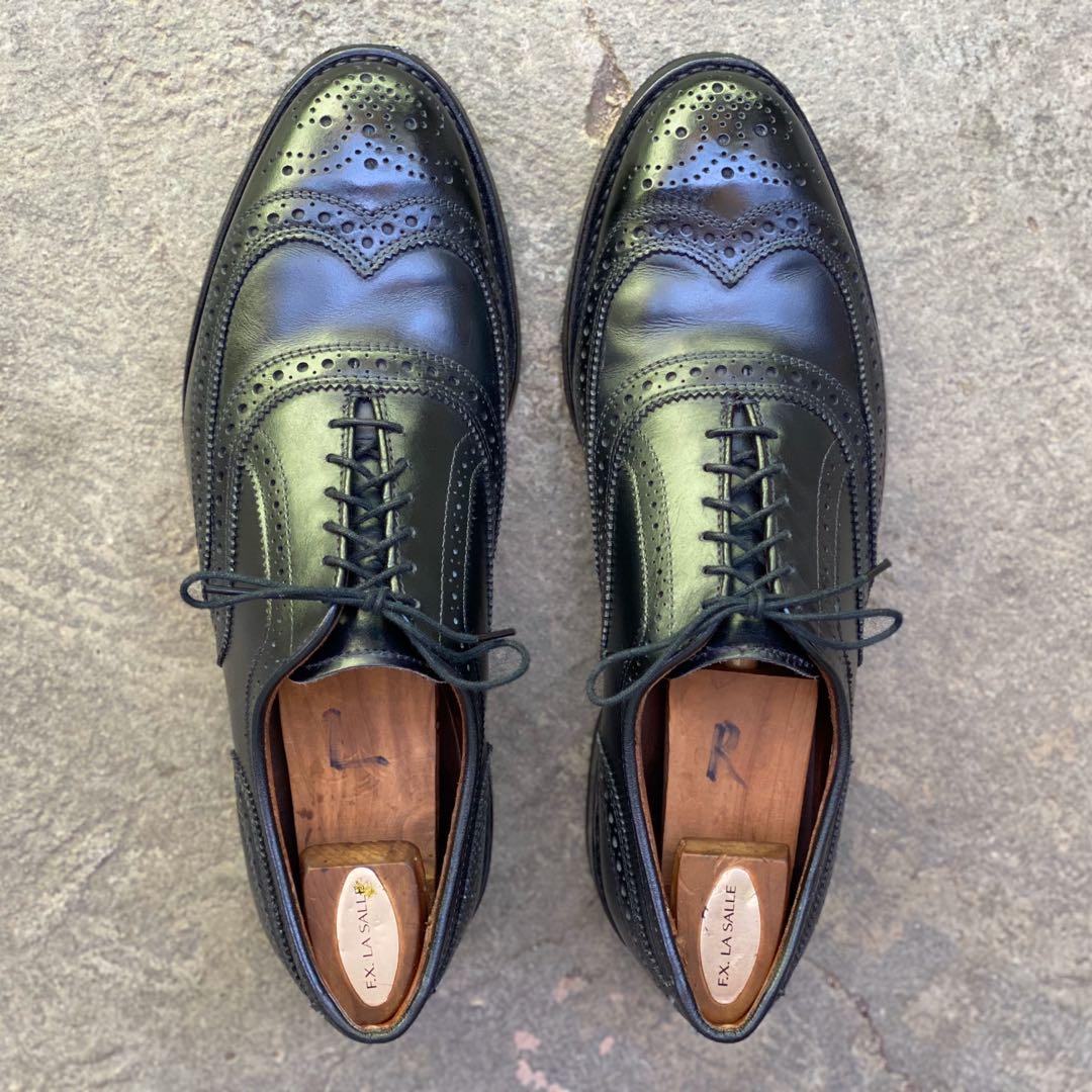Allen Edmonds McAllister Black Wingtip Full Brogue Bamoral Oxford Shoes ...