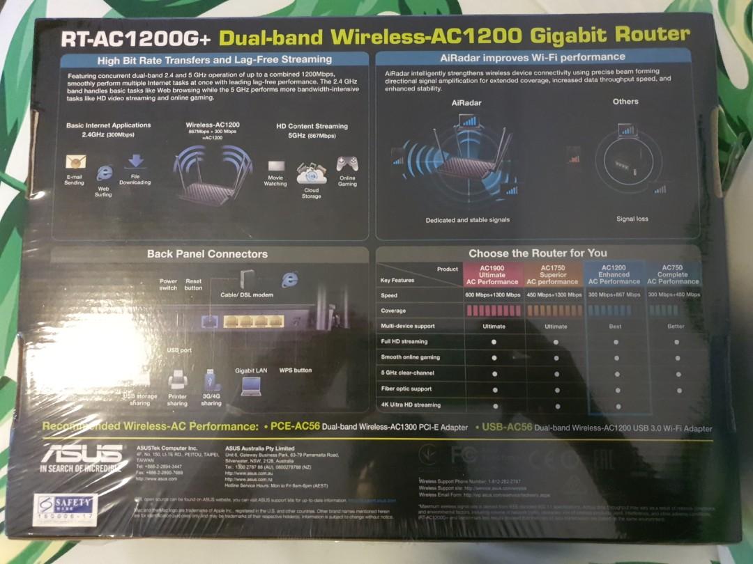 ASUS RT-AC1200G+, Computers & Tech, Parts & Accessories, Networking on ...
