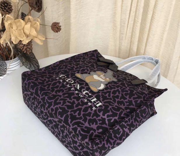 Authentic coach 69251 Disney rabbit collection shoulder totes bag ...