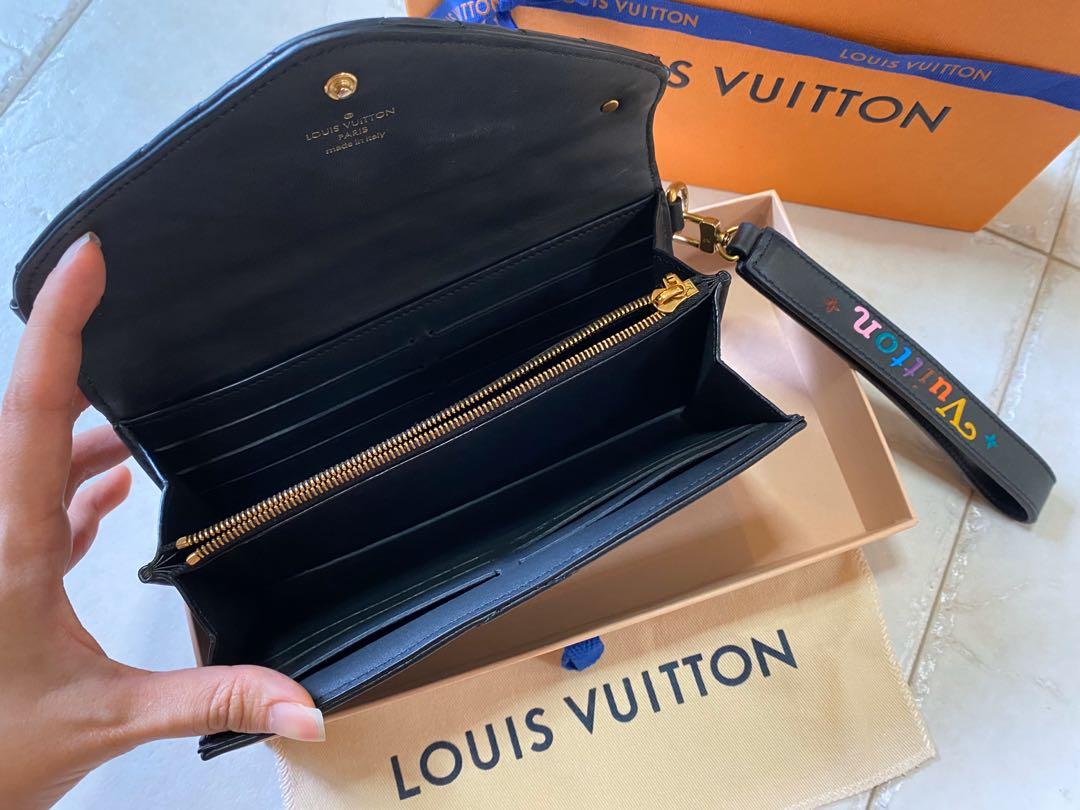 Pre-owned Louis Vuitton - Leather New Wave Long Wallet - Black - w/Box