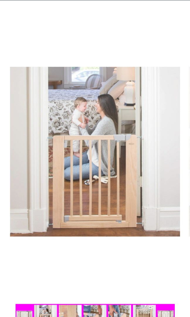 wooden walk through baby gate