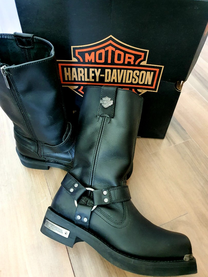 Harley Davidson Men s Black Landon 10 Inch Motorcycle Boots Motorcycles Motorcycle Apparel on Carousell