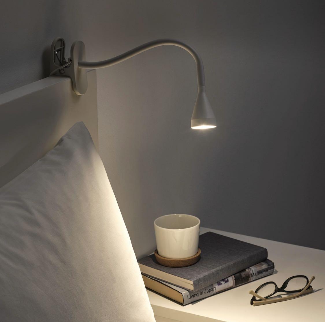 Ikea Navlinge Led Clamp Spotlight White Home Furniture Furniture Fixtures Lighting And Electricals On Carousell