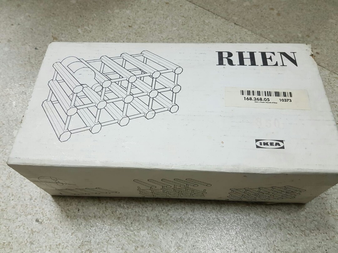 IKEA RHEN Wine rack, Furniture & Home Living, Furniture, Shelves