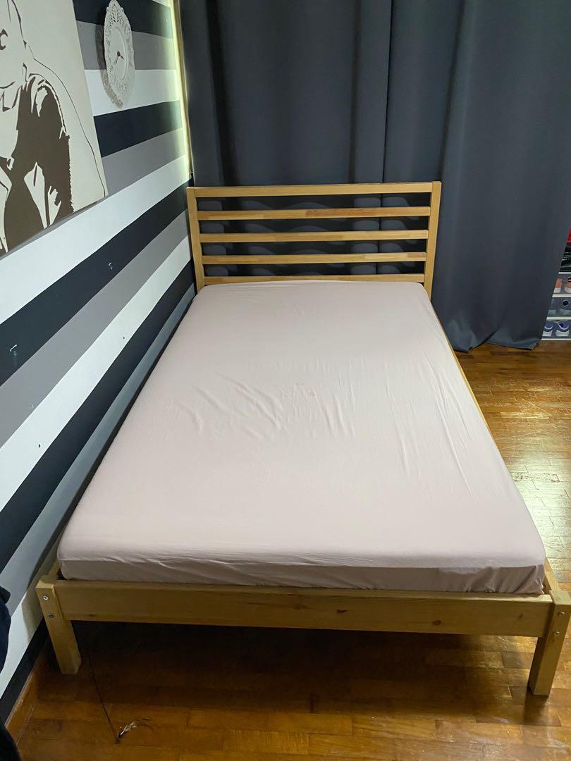IKEA Tarva Super single bed, Furniture, Beds & Mattresses on Carousell