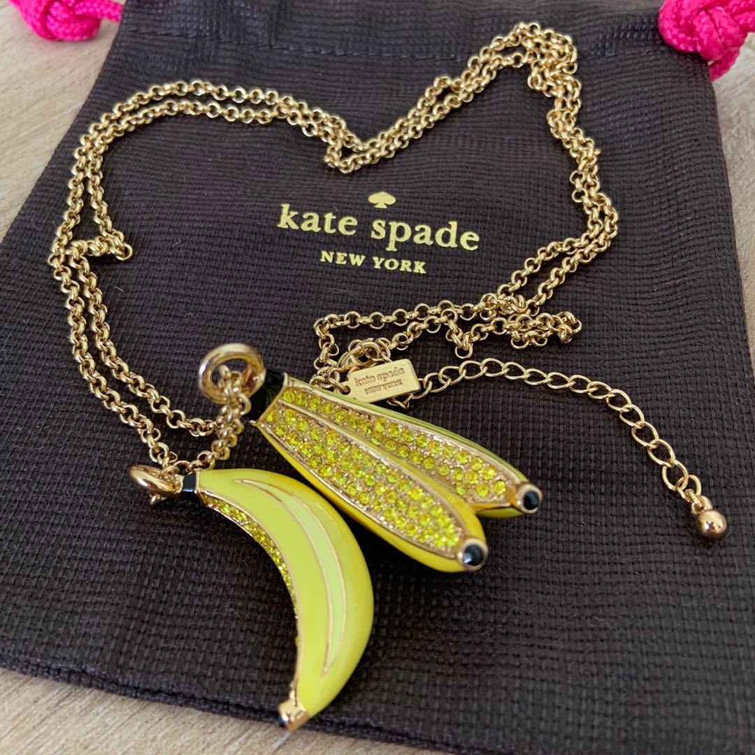 Office Rhinestone Banana Long Necklace 