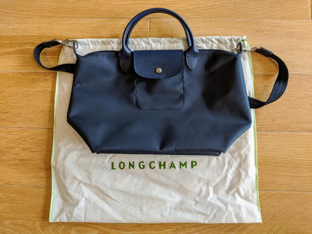 longchamp le pliage navy medium