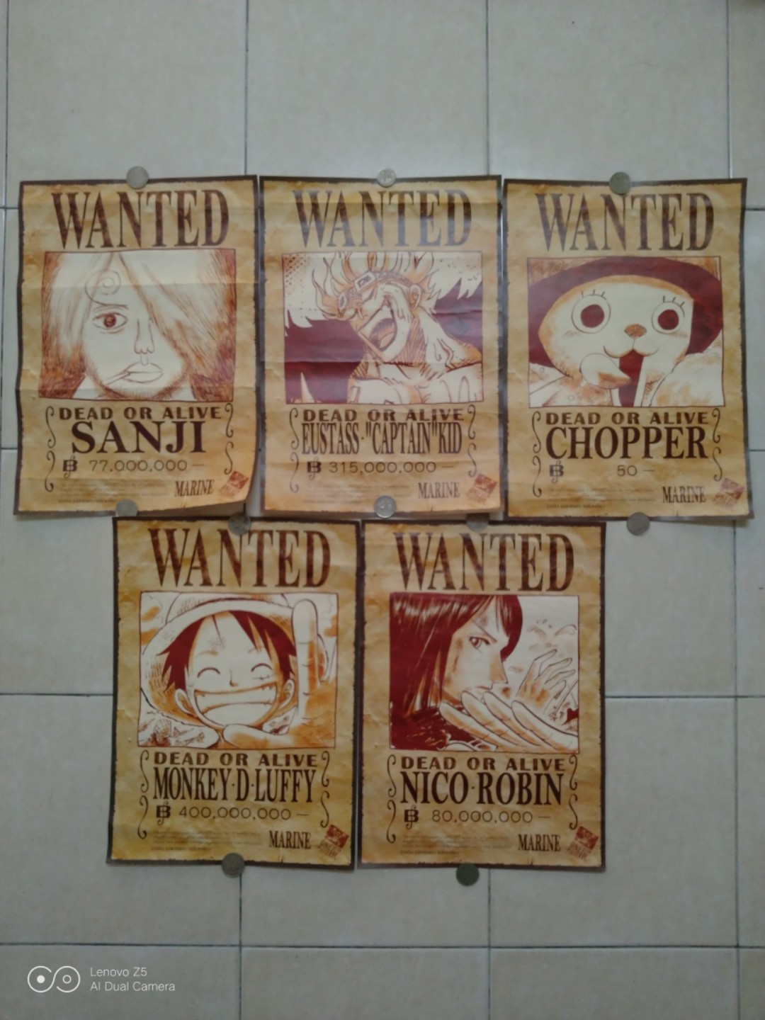 One Piece Wanted Dead Or Live Poster Sanji Captain Kid Chopper Luffy Nico Robin Toys Games Action Figures Collectibles On Carousell