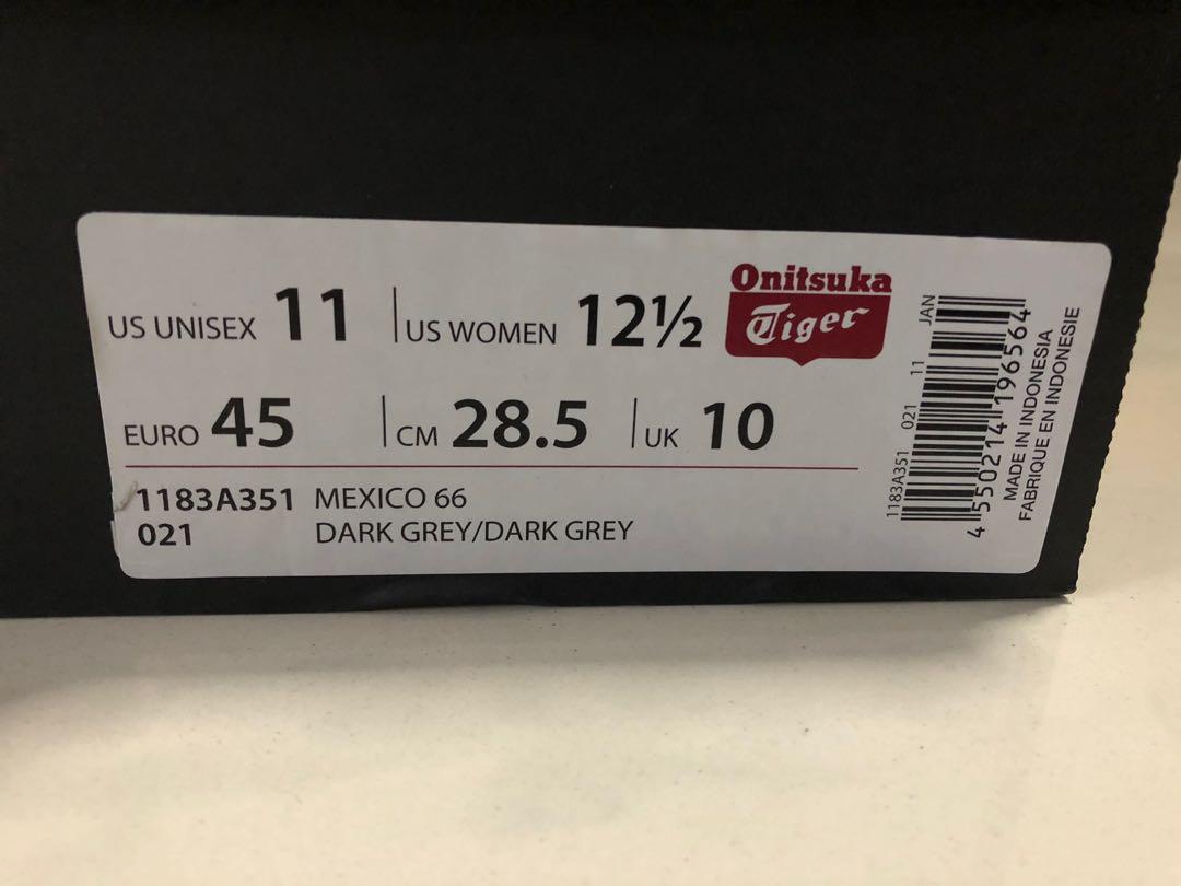 Onitsuka tiger mexico 66 1183a351 dark grey/dark grey 021 sale