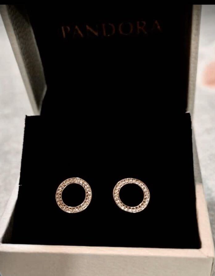 Rose gold sales earrings studs pandora