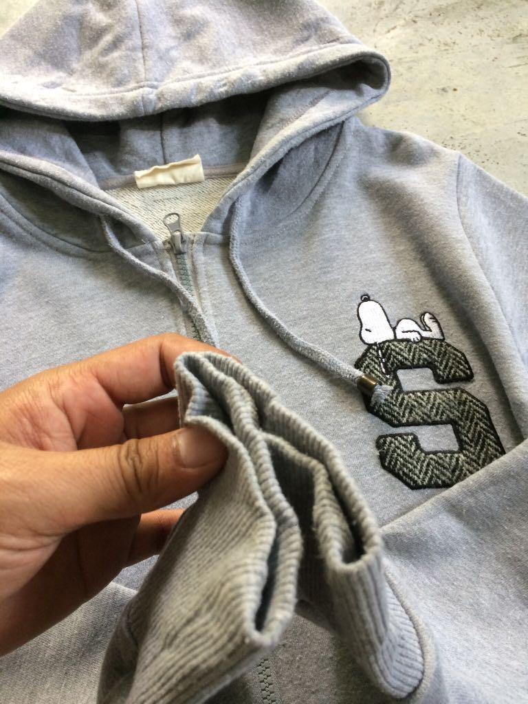 Peanuts x Harris Tweed Hoodie Men s Fashion Tops Sets Hoodies