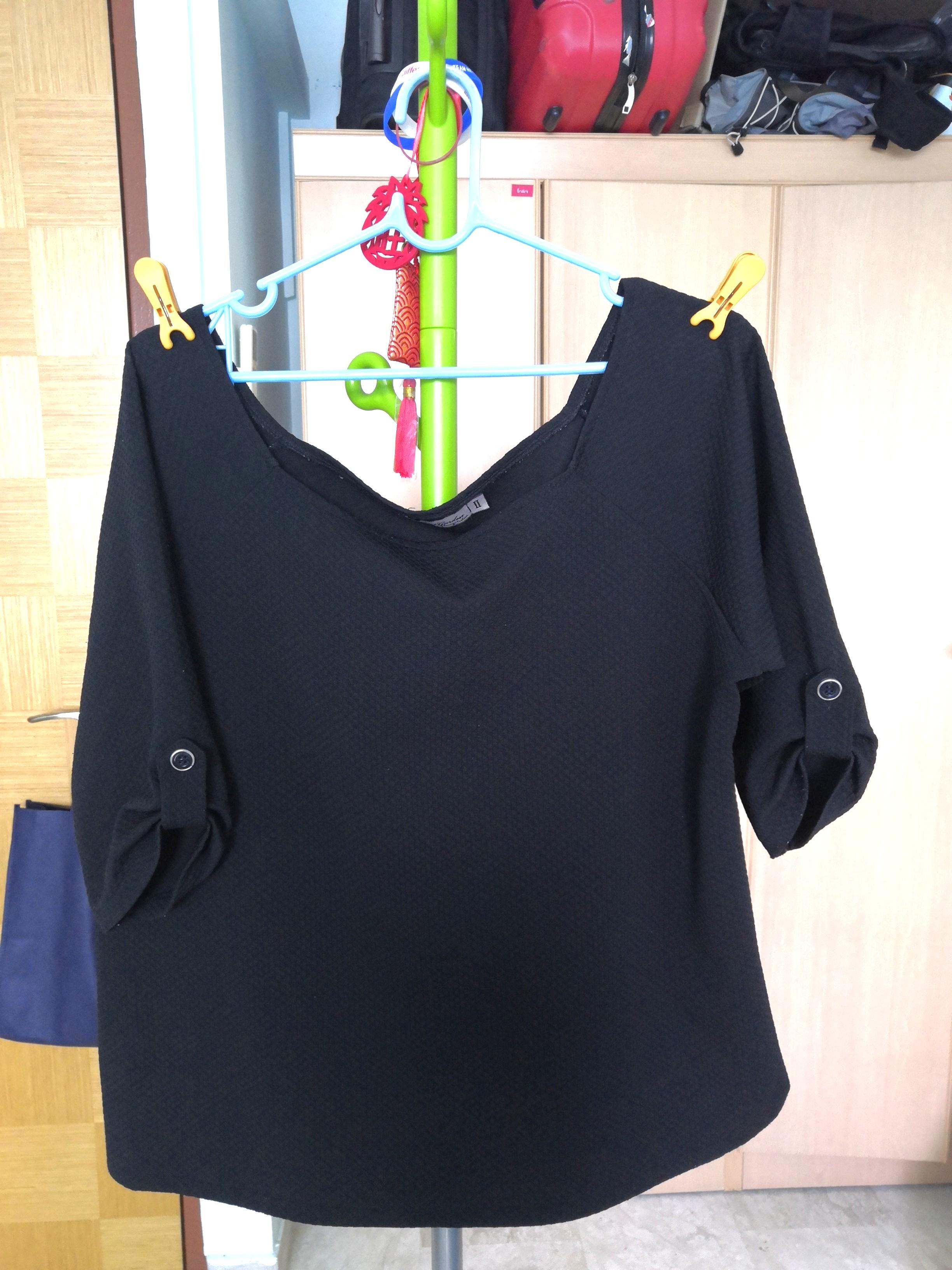 black off the shoulder top plus