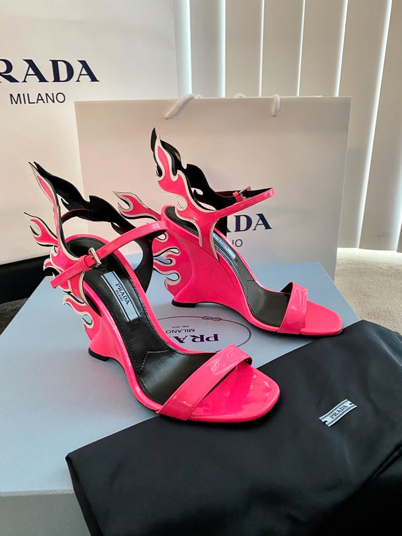 Prada’s cult flame sandals size 35 (US 5)
