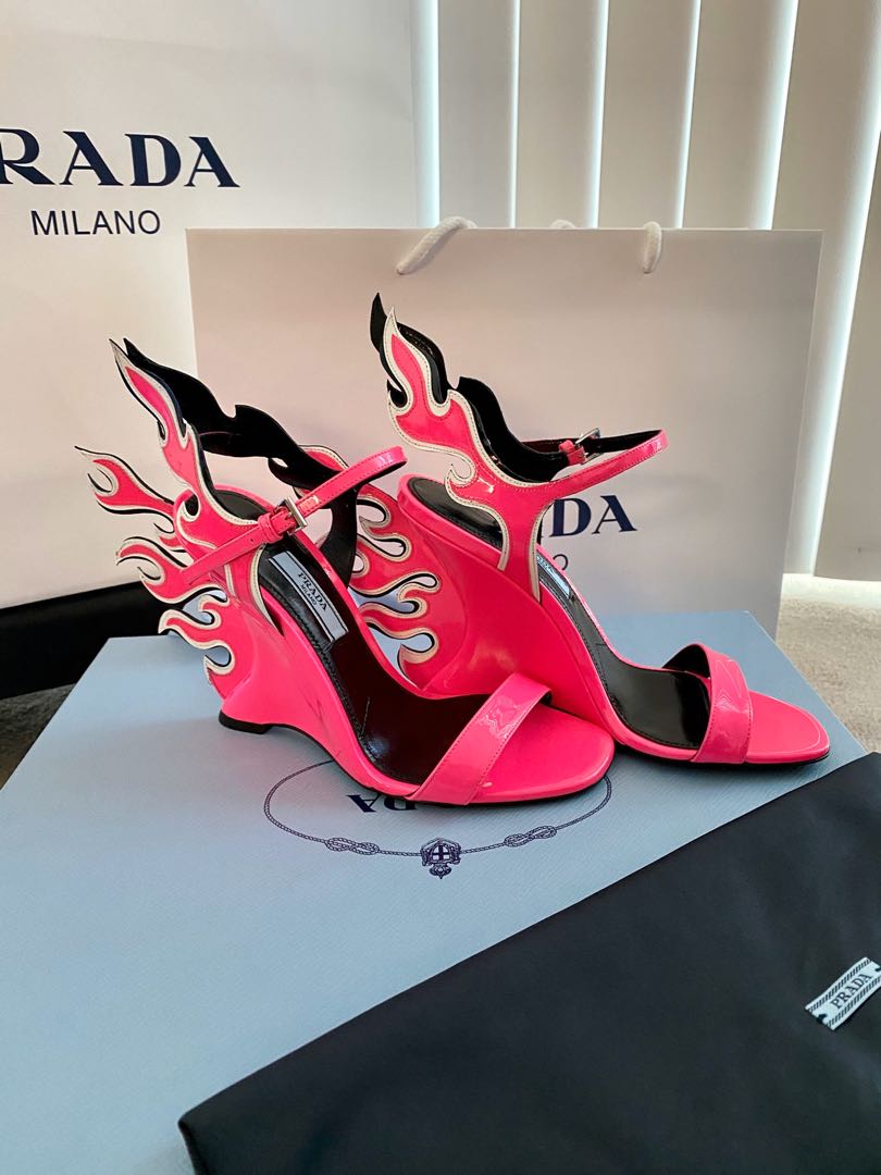 Prada’s cult flame sandals size 35 (US 5)