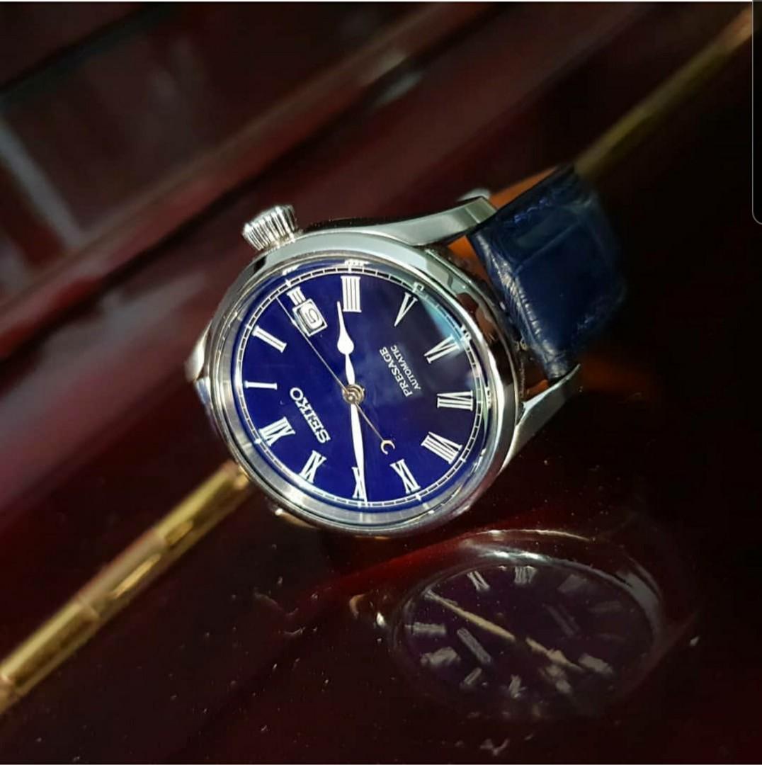 Seiko Presage SPB069 Blue Enamel Limited Edition, Luxury, Watches on  Carousell